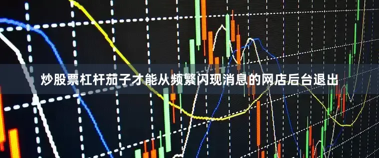 炒股票杠杆茄子才能从频繁闪现消息的网店后台退出