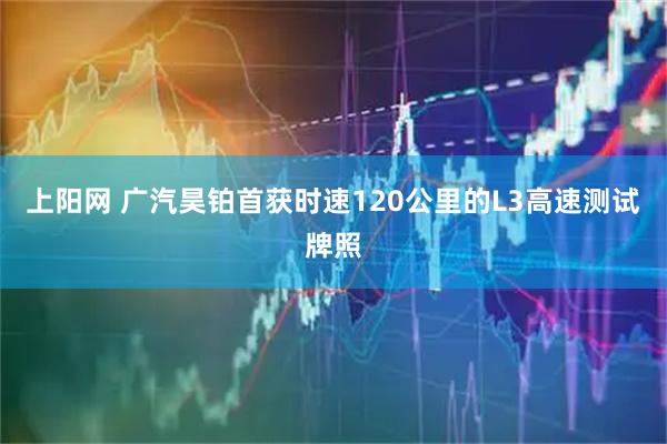 上阳网 广汽昊铂首获时速120公里的L3高速测试牌照